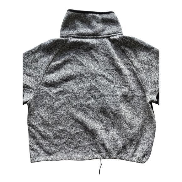 Pink Victoria´s Secret Women's Gray Black Knit Half Zip Cropped Sweater Size S - Picture 8 of 12